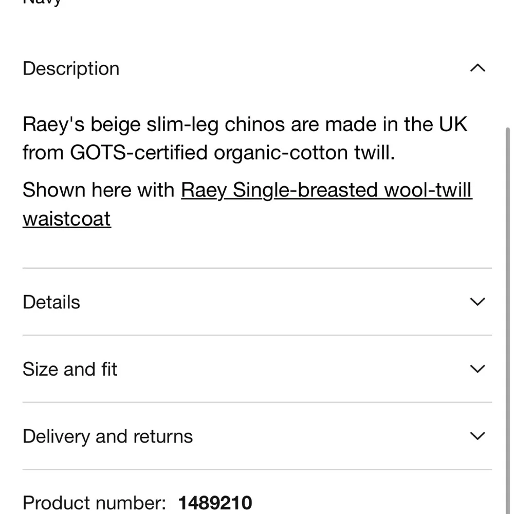 Raey Straight Leg Chino - Picture 7 of 13